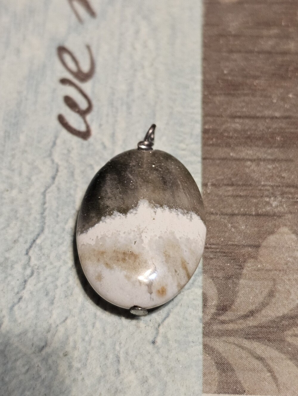 Silver Tone Multicolor Stone Pendant